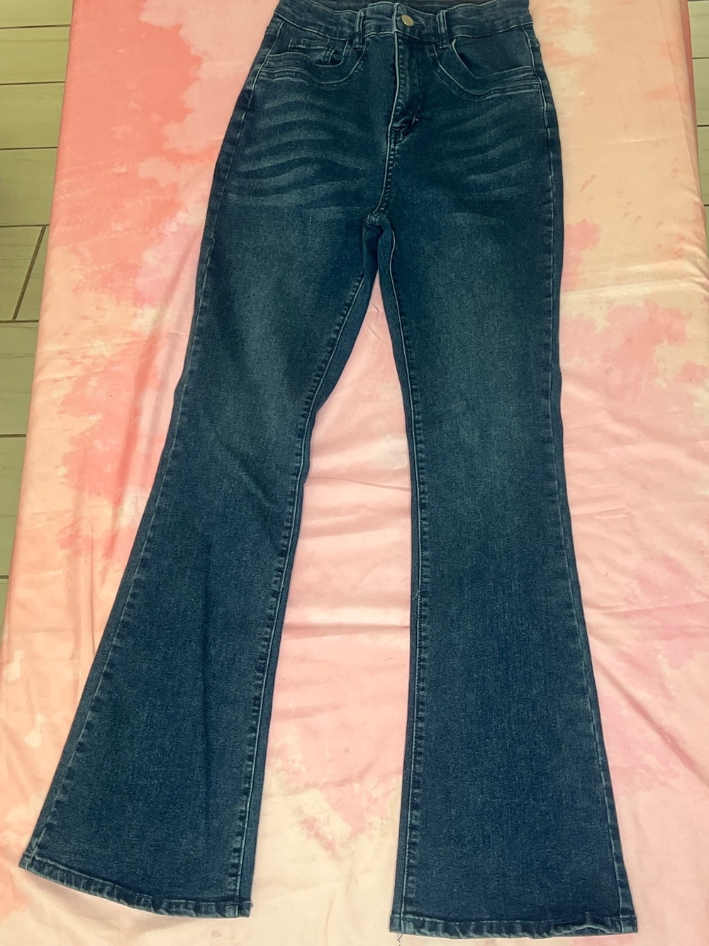 Dark Blue Women's High-Rise Flare Jeans size S